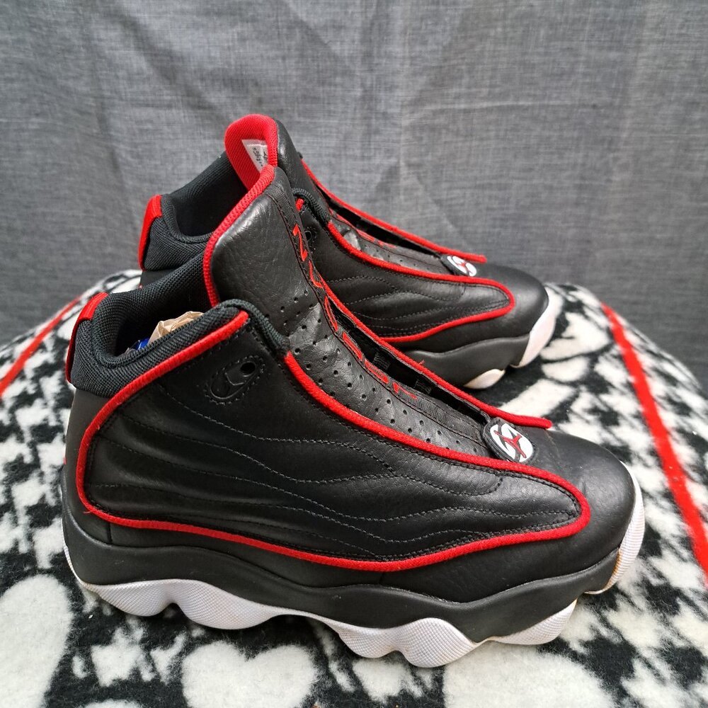 %Nike Air Jordan Pro Strong GS Sneakers 5.5Y Black University Red AJ24 - Picture 2 of 11